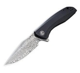 Civivi Baklash Black G10 Handle Damascus Flipper Knife