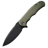 Civivi Praxis G10 Handle 9Cr18MoV Blade Flipper Knife OD Green - Black Stonewashed