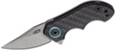 Zero Tolerance 0022 CPM 20CV Blade, Carbon Fiber Front with Stonewashed Titanium Back Handle Folding Knife