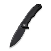 Civivi Praxis Black Coarse Micarta Handle Black Stonewashed Flipper Knife