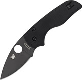 Spyderco Lil Native Black G-10 Black Blade Plain Edge Folding Knife