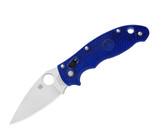 Spyderco Manix 2 Translucent Blue FRCP Plain Edge Folding Knife