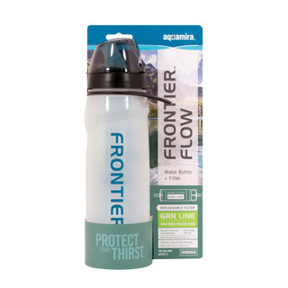 Aquamira Water Bottle with CR Filtration Technology is a BPA-free water bottle that removes over 99.9% of Cryptosporidium and Giardia