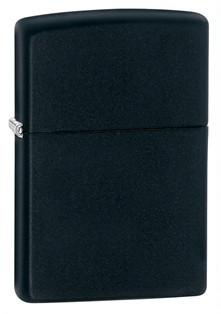 A full view image of the Zippo Black Matte Lighter. 