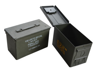 .50 Cal Ammo Can (R9102) , US-issued .50 Caliber military ammo cans
