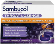 Contains Sambucus nigra (Black Elderberry) Fruit Juice Powder, Vitamin C, Zinc and Honeyto Soothe the Throat and Support Immune Health