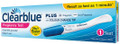 Clearblue Plus Pregnancy Test with Colour Change Tip that turns pink when absorbing urine, indicating that it’s working