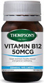 Contains Vitamin B12 (Cyanocobalamin) - 50 mcg per tablet