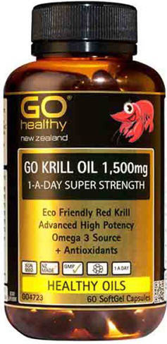 Go Healthy GO Krill Oil 750mg Reflux 