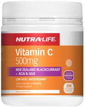 Contains Buffered Vitamin C, New Zealand Blackcurrant, + Acai and Goji, Providing Antioxidant Protection and Support for the Maintenance of a Healthy Immune System