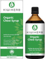 Kiwiherb Herbal Chest Syrup is a certified organic formula traditionally used to relieve coughs and support respiratory health formulated with Marshmallow Root, Mullein, White Horehound and Elecampane