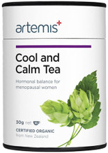 Contains Certified organic herbs: Hops, Lavender, Licorice root, Motherwort, Sage,  St John's Wort and Yarrow for Menopause support