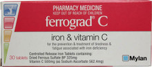 Controlled Release Tablets Containing Two Active Ingredients, a Therapeutic Dose of Iron (equivalent to 105mg elemental iron) and Ascorbic Acid (sodium ascorbate 564.2mg) to aid absorption.