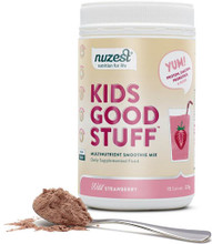All-in-one nutritional support for Children's growing bodies, made from real fruit and veg, with protein, calcium, probiotics and more