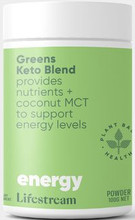 Provides easy super greens nutrition with MCT for energy, body fuel and vitality support