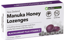 Contains 95% Manuka Honey per lozenge with added Blackcurrant and Vitamin C