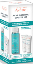 Avene Acne Control Starter Kit contains Avene Cleanance Gel and Avene Cleanance Comedomed Antiblemish Concentrate to cleanse, moisturise and prevent recurrence.