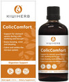Kiwiherb ColicComfort contains digestive-friendly herbs Chamomile, Lemon Balm, Ginger and Rhubarb formulated to provide safe and gentle support for an upset stomach.