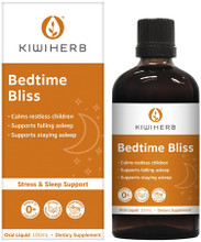 Kiwiherb Bedtime Bliss is an easy-to-take liquid with a great-tasting strawberry flavour formulated for babies and children from birth onwards to help support healthy sleep patterns