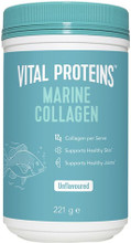 Vital Proteins Marine Collagen contains 12g of collagen peptides per serving and is made from the scales of fresh, non-GMO Certified, wild-caught cod.