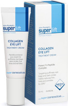 John Plunkett's Superlift Collagen Eye Lift Treatment Cream is a light, non-fragranced eye cream that contains peptides - Matrixyl 3000 and Eyeseryl, both of which are not only clinically proven to boost collagen by 100%, but also to visibly reduce a number of common skin complaints including fine lines, puffy eye bags and dark circles.