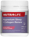 Nutra-Life Magnesium Sleep + Collagen Renew features a blend of high strength Magnesium, Passion flower, Collagen peptides, Vitamin C and Zinc in a great tasting powder to support a restful sleep while your skin rejuvenates overnight