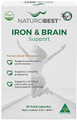 NaturoBest Iron & Brain Support is a vegan-friendly iron supplement in the form of iron bisglycinate which is well absorbed and well tolerated in the digestive system.