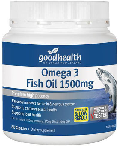 Good Health Omega 3 Fish Oil 1500mg Capsules 200