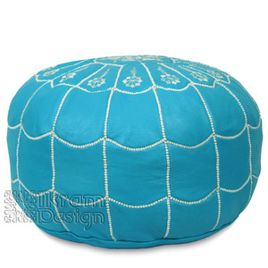 Arch Designed Turquoise Pouf