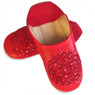 Red Beaded Slippers