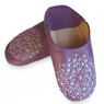 Purple Beaded Slippers