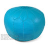 Turquoise Moroccan Leather Pouf