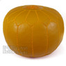 Mustard Moroccan Leather Pouf