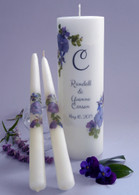 Violet Bouquet Wedding Unity Candles