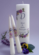 Pansy Wedding Unity Candles