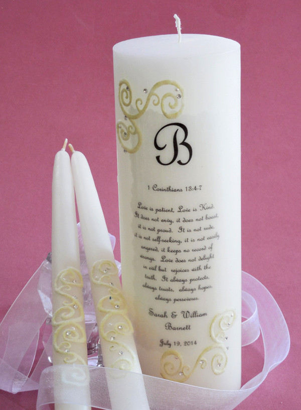 3x9 Personalized Unity Candle
