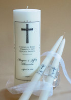 Small Designer Cross Christian Wedding Unity Candles