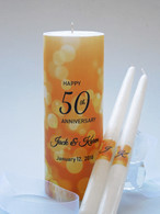 50th Anniversary Candle Set - Gold