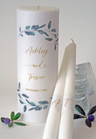 Eucalyptus Wreath Wedding Unity Candle Set