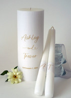 Gold Simplicity Wedding Unity Candles