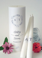 Grey Wreath Wedding Unity Candles