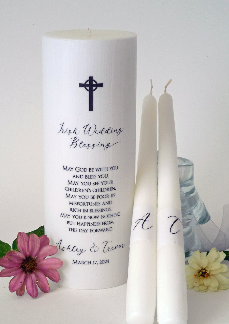 Irish 2024 Clover Wedding Unity Candles