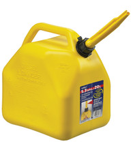 Scepter (Canada) 20 Litres Yellow HDPE Plastic (Petrol/Diesel) Short Jerry Can, with pouring spout attached