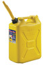 Scepter (Canada) 20 Litres Yellow HDPE Plastic (Petrol/Diesel) Tall Jerry Can, with pouring spout attached.