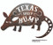Texas Speed Bump rustic metal sign.