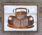 Old Truck Metal Sign mounted on shabby white  reclaimed wood.