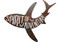 Spirit of Adventure shark rustic metal sign.