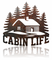 Cabin Life rustic metal sign.