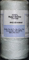 White Braided Nylon Twine; Size 42; approx. 390 ft/lb; 1 pound spool