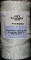 White Braided Nylon Twine; Size 48; 425 ft/lb; 1 pound spool